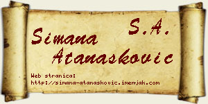 Simana Atanasković vizit kartica